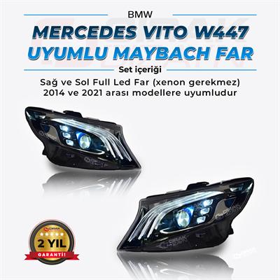 Vito W447 Uyumlu Maybach Full Led Far