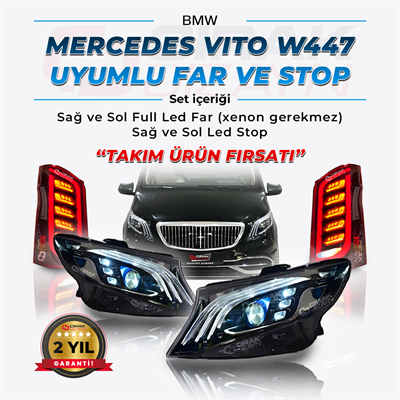 W447 Vito Maybach Görünüm Far ve Stop Seti