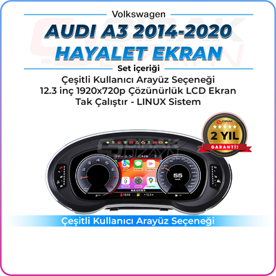Audi A3 Uyumlu Hayalet Ekran