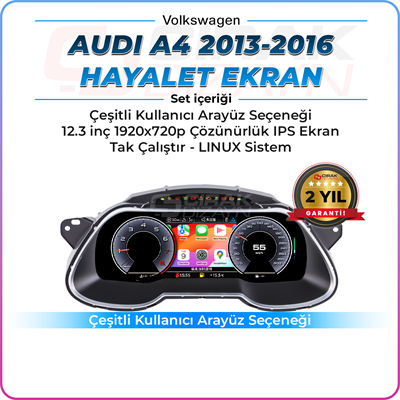 Audi A4 Uyumlu Hayalet Ekran