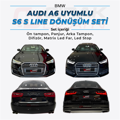 Audi A6 Uyumlu Facelift S6 S Line Bodykit Seti