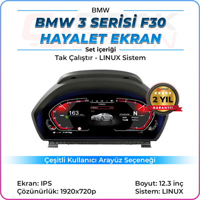 BMW 3 serisi F30/33 Uyumlu Hayalet Ekran