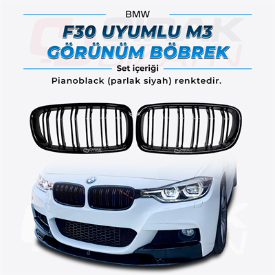 F30 M3 Dizayn Böbrek - PianoBlack