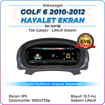 Golf 6 Uyumlu Hayalet Ekran