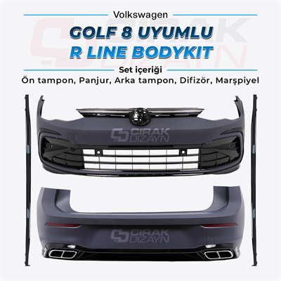 GOLF 8 Uyumlu R Line Body Kit