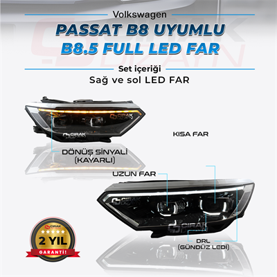 Passat B8 Uyumlu 8.5 Full Led Far