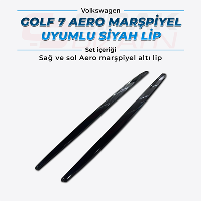 VW Golf 7 Aero Marşpiyel Uyumlu Siyah Lip