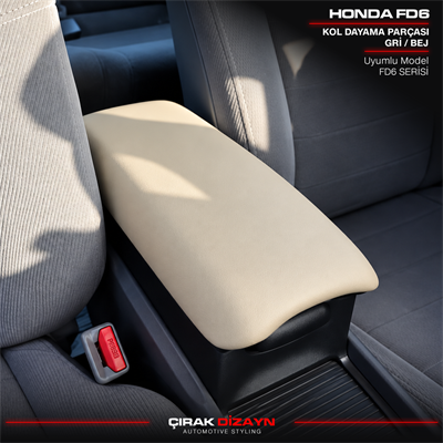 Honda Civic FD6 Uyumlu Kol Dayama Kolçak Gri / Bej