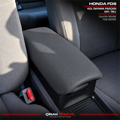 Honda Civic FD6 Uyumlu Kol Dayama Kolçak Gri / Bej