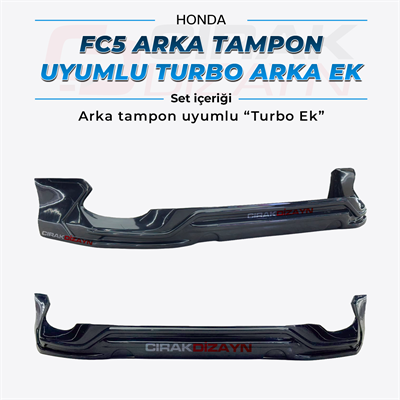 Honda FC5 Uyumlu Turbo Arka Tampon Eki