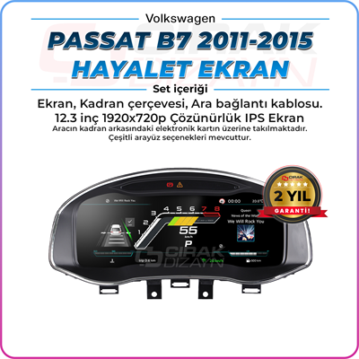 VolkswagenPassat B7 Uyumlu Hayalet Ekranİç Aksesuar