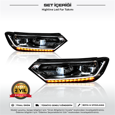 Passat B8 Uyumlu Highline Led Far (FULL LED)