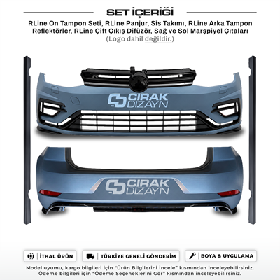 Volkswagen GOLF 7 uyumlu 7,5 R Body Kit