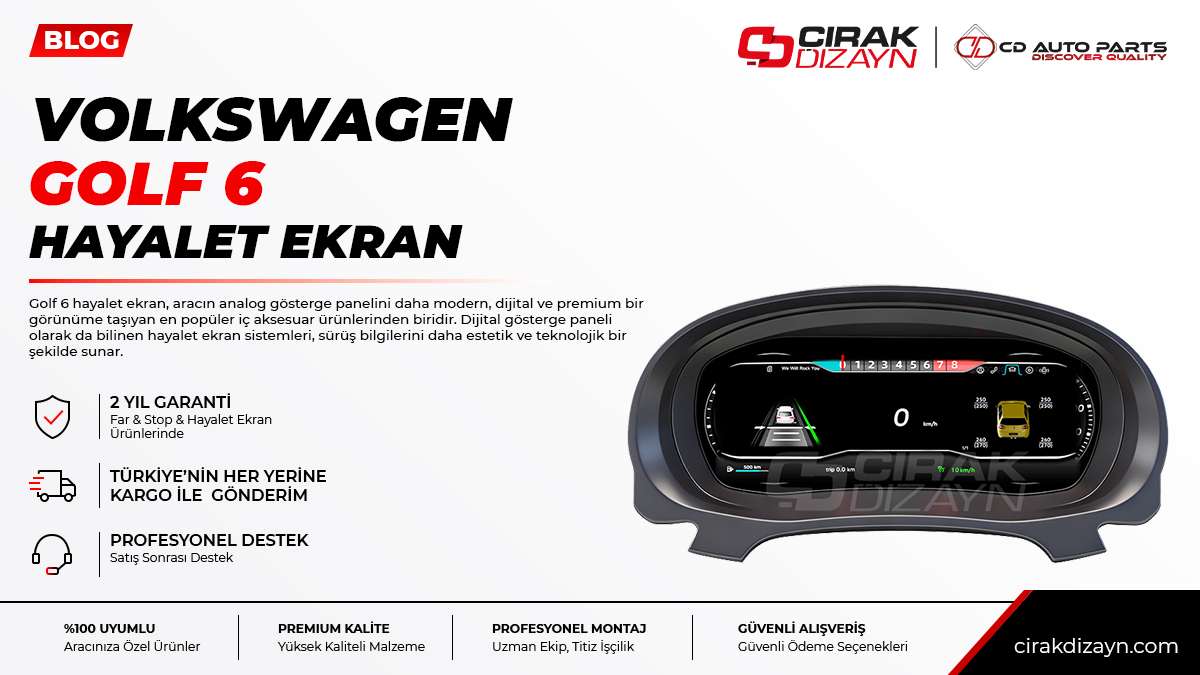 golf 6 hayalet ekran,golf 6 dijital gösterge,golf 6 araç ekranı,golf 6 iç aksesuar,hayalet ekran antalya,dijital ekran montaj,multimedya ekran,oto aksesuar antalya,çırak dizayn