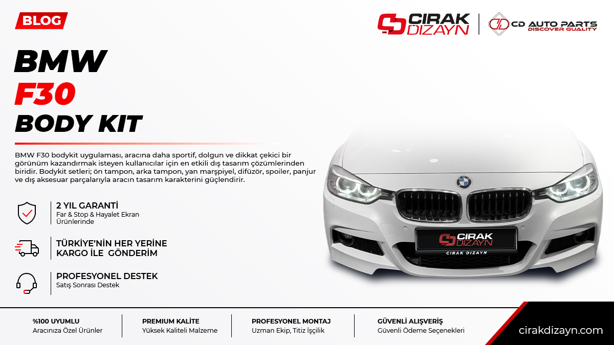 bmw f30 bodykit,bmw f30 tampon,bmw f30 difüzör,bmw f30 spoiler,bmw f30 dış aksesuar,bodykit antalya,oto aksesuar antalya,bodykit montaj,tampon montaj,çırak dizayn