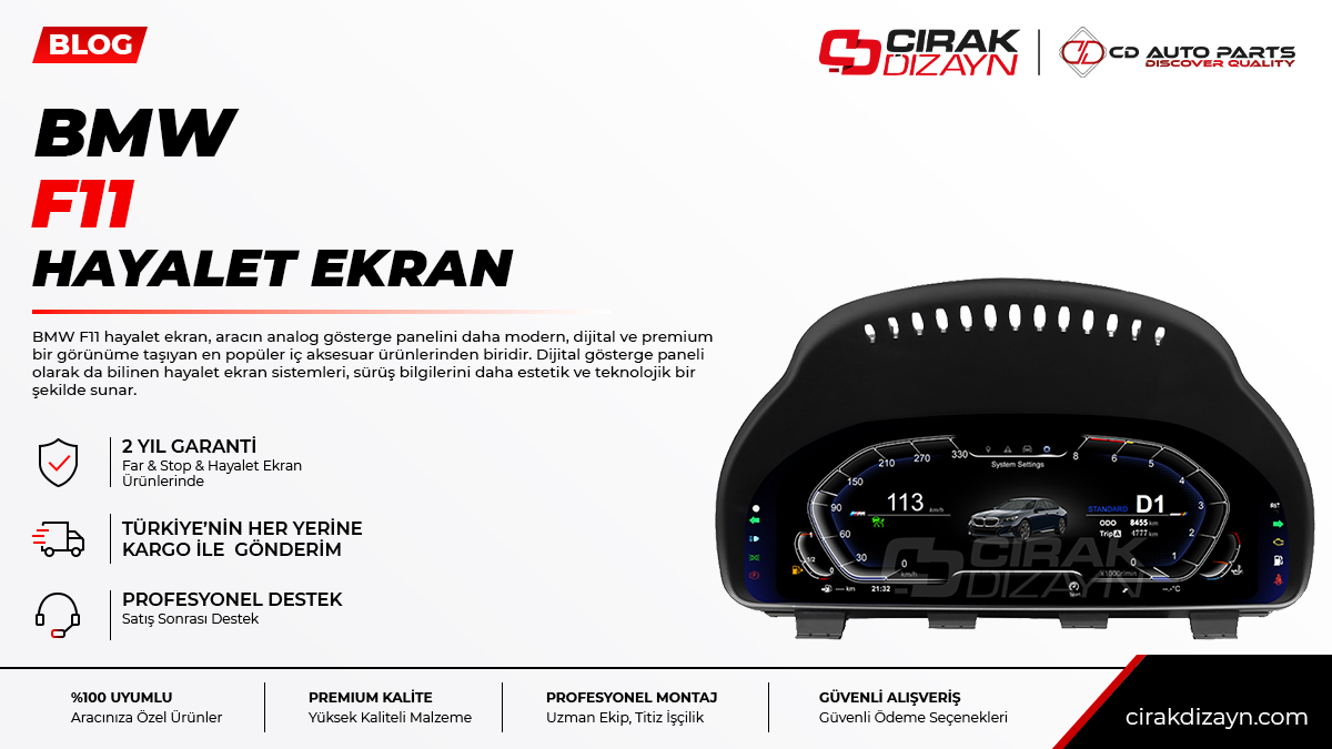 bmw f11 hayalet ekran,bmw f11 dijital gösterge,bmw f11 araç ekranı,bmw f11 iç aksesuar,hayalet ekran antalya,dijital ekran montaj,multimedya ekran,oto aksesuar antalya,çırak dizayn
