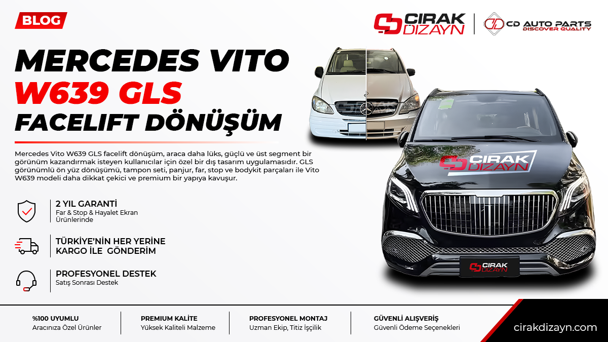 mercedes vito gls facelift,vito w639 gls dönüşüm,vito gls bodykit,vito gls tampon,vito gls panjur,vito far stop,mercedes vito antalya,vito modifiye,vito dış tasarım,çırak dizayn