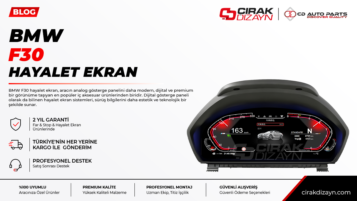 bmw f30 hayalet ekran,bmw f30 dijital gösterge,bmw f30 araç ekranı,bmw f30 iç aksesuar,hayalet ekran antalya,dijital ekran montaj,multimedya ekran,oto aksesuar antalya,çırak dizayn
