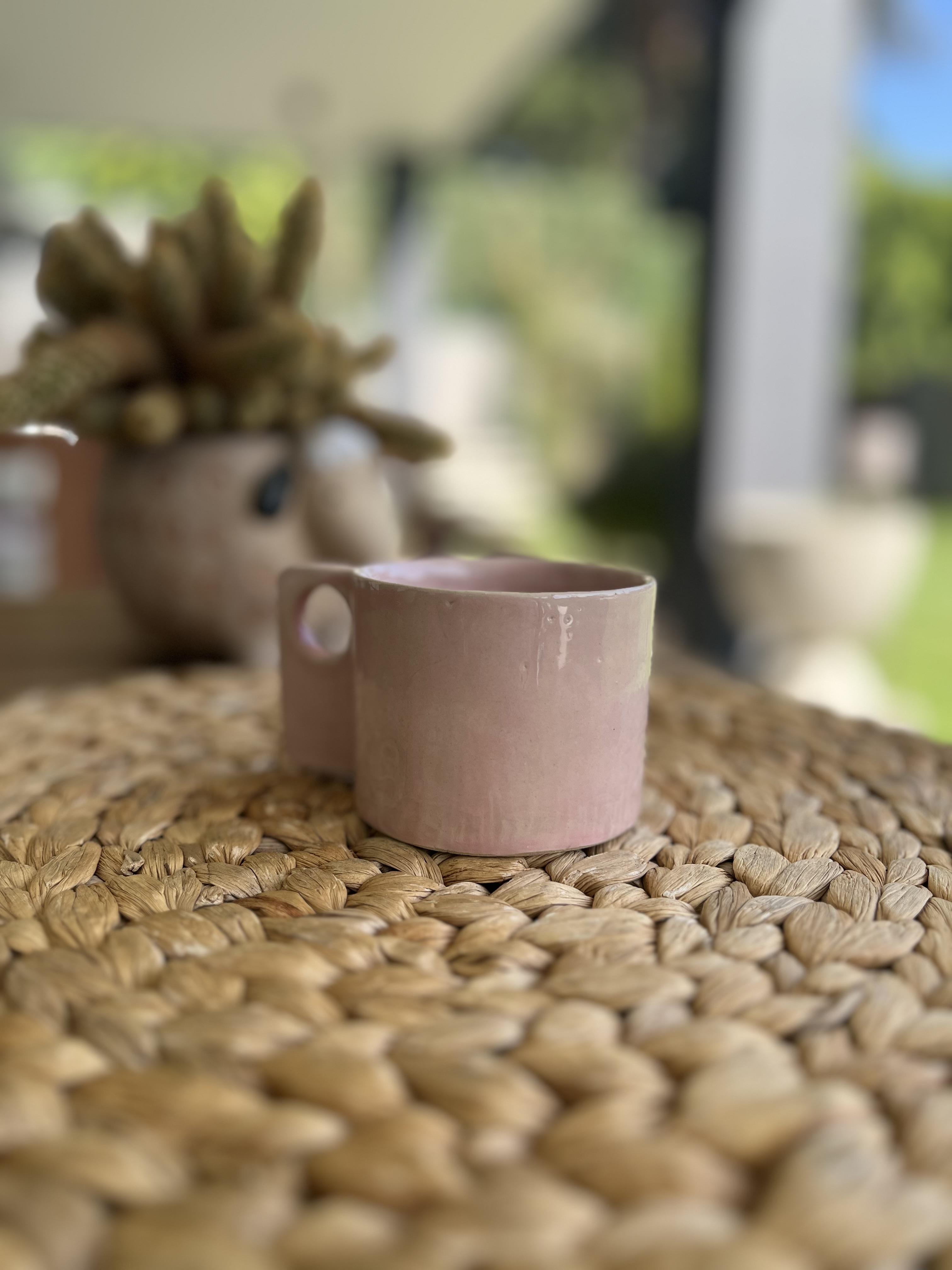 Açık Pembe Dikdörtgen Kupa