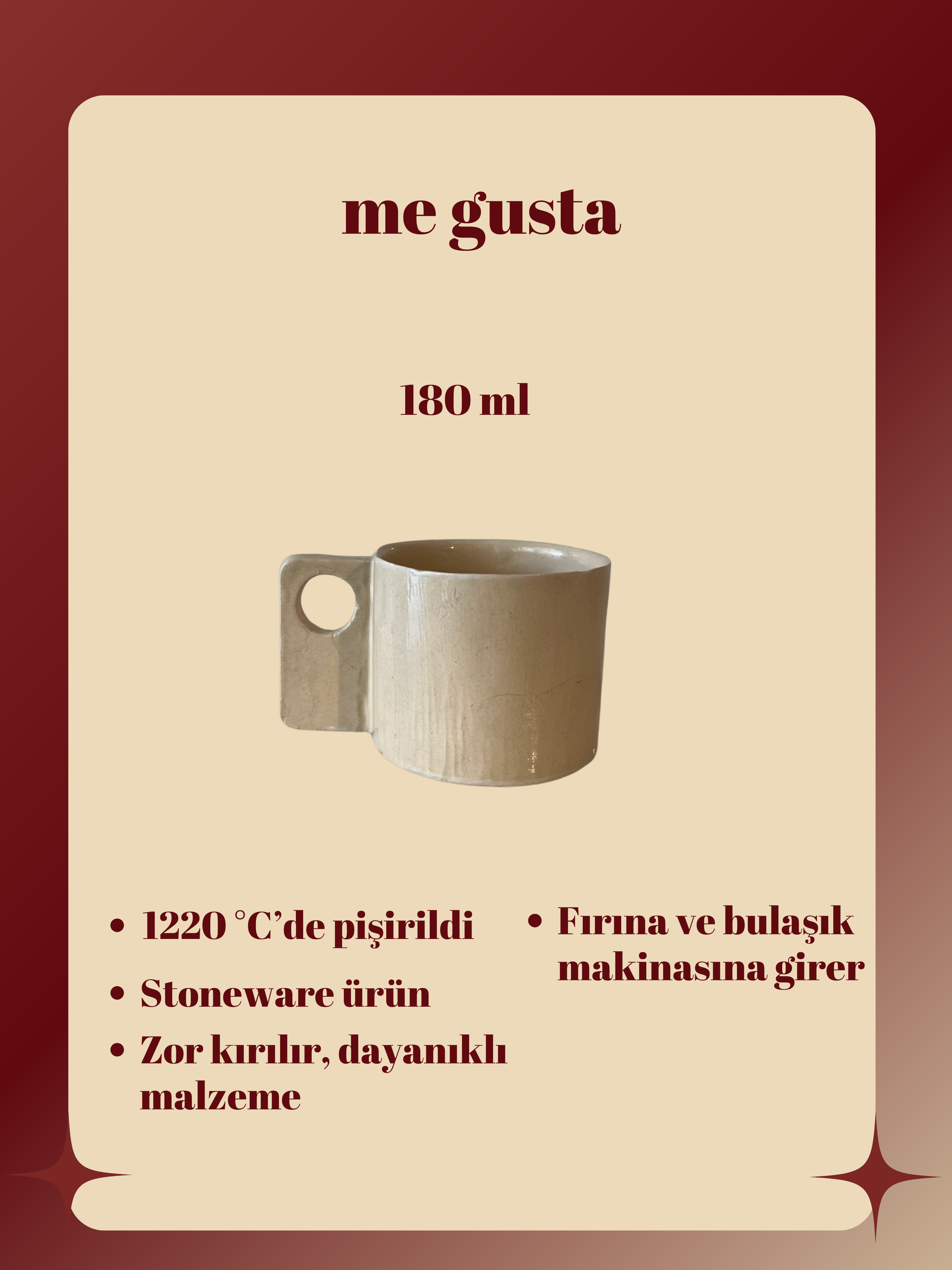 Bej Dikdörtgen Kupa