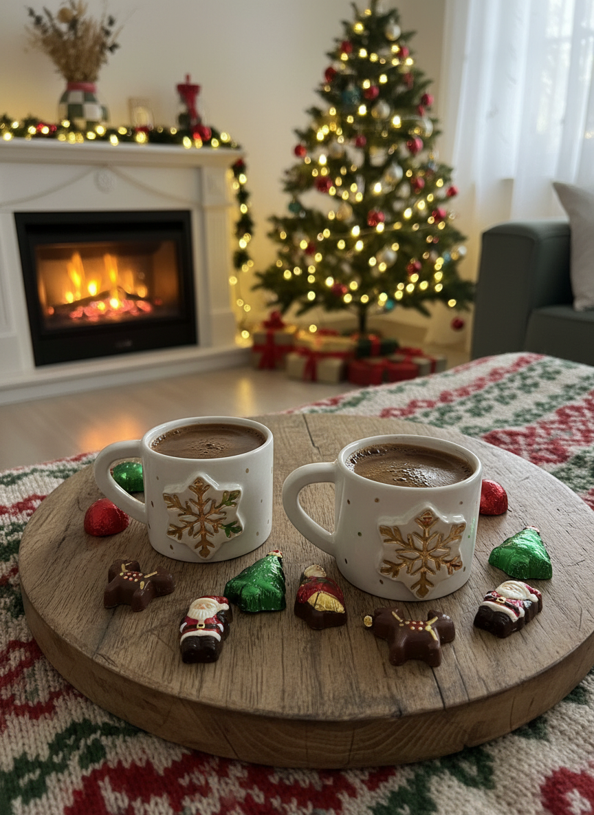 Kar Tanesi 2'li Stoneware Fincan Takımı