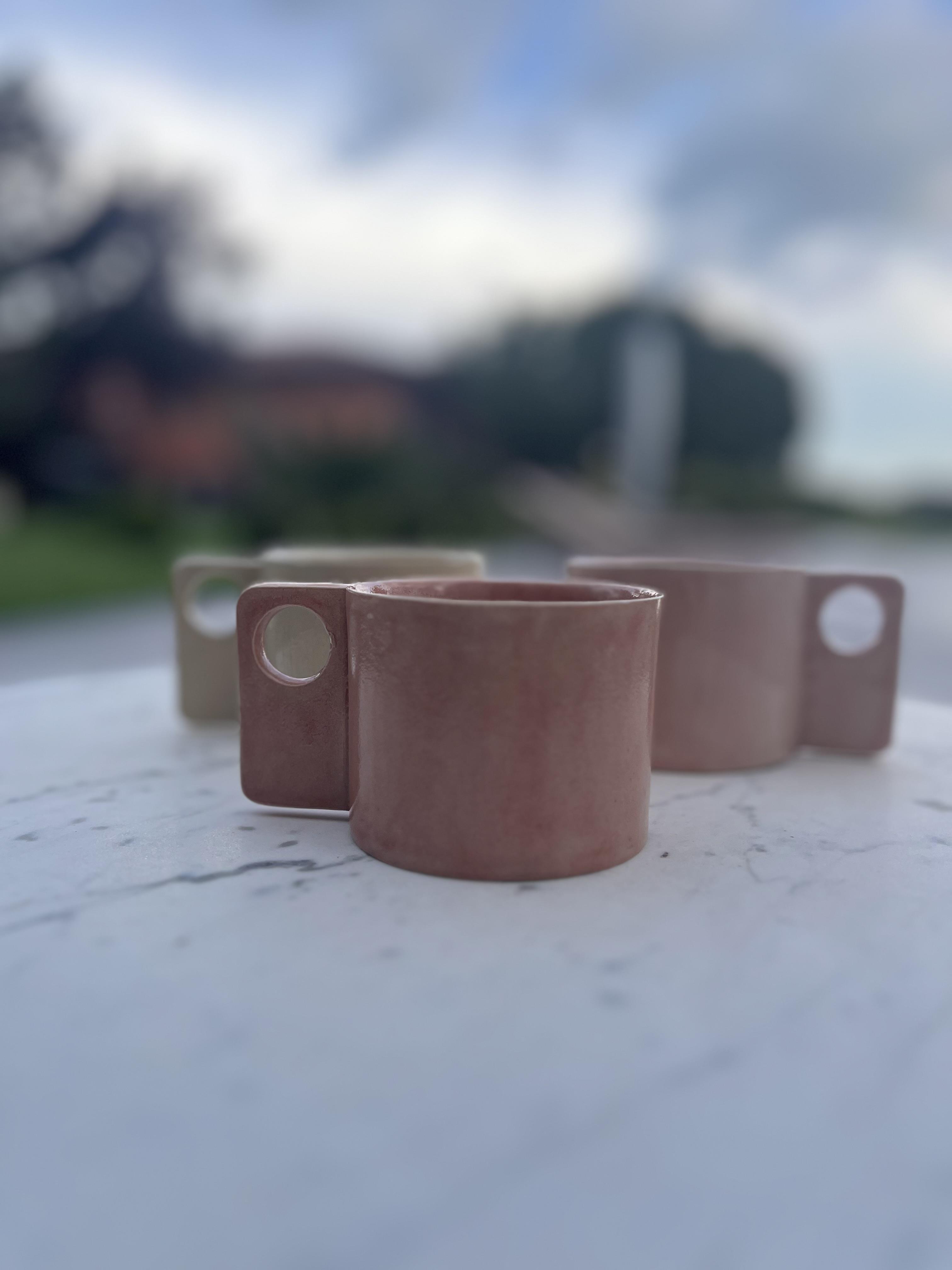 Koyu Pembe Dikdörtgen Kupa