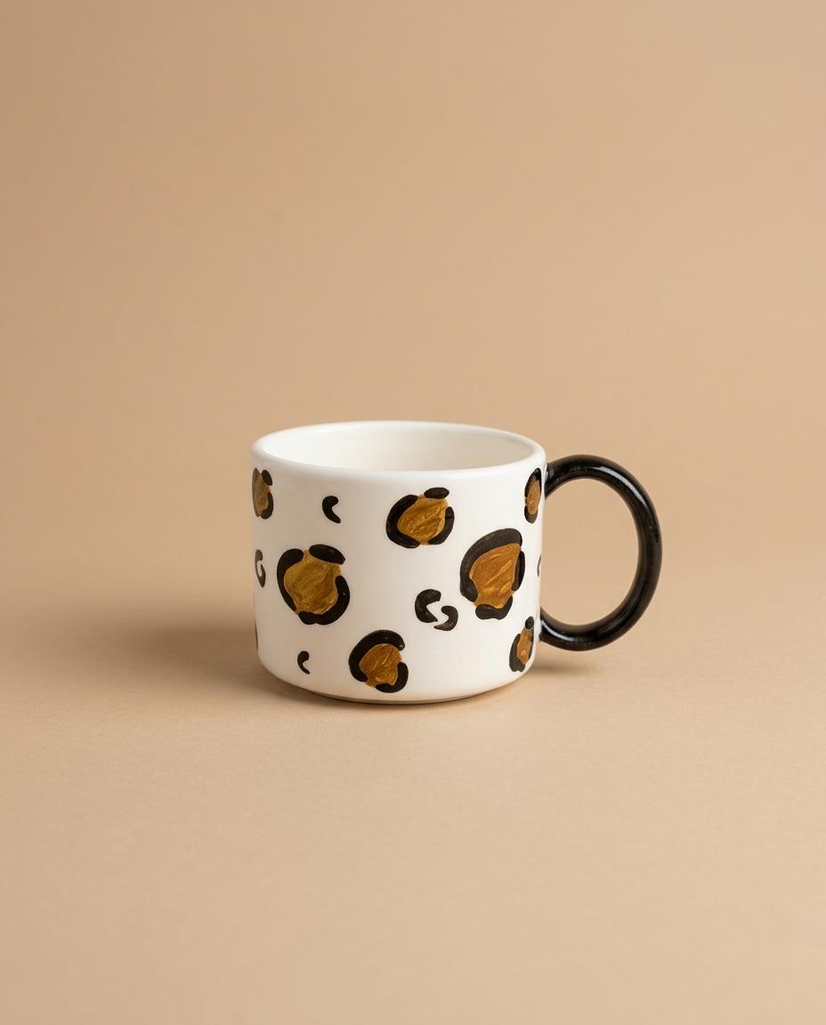 Leopar Desenli 2'li Kupa Seti