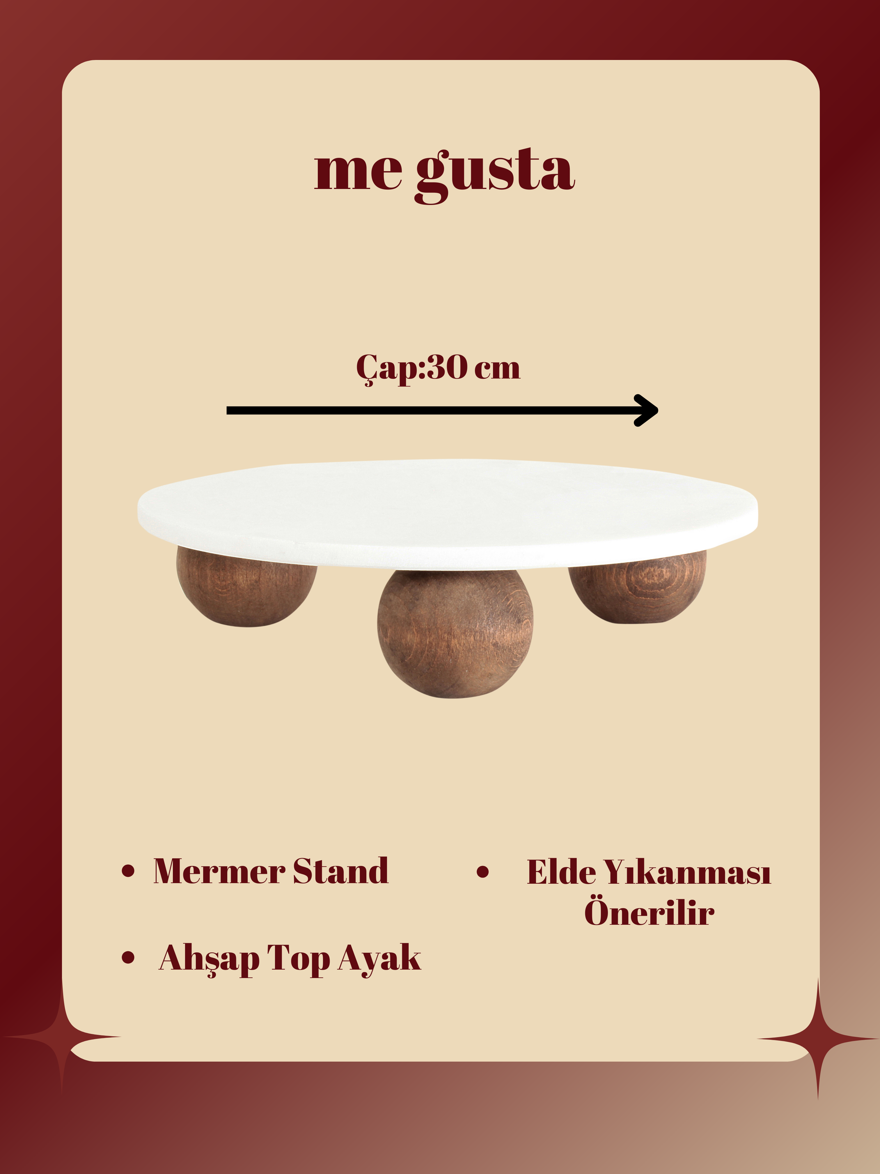 Oval Mermer Stand