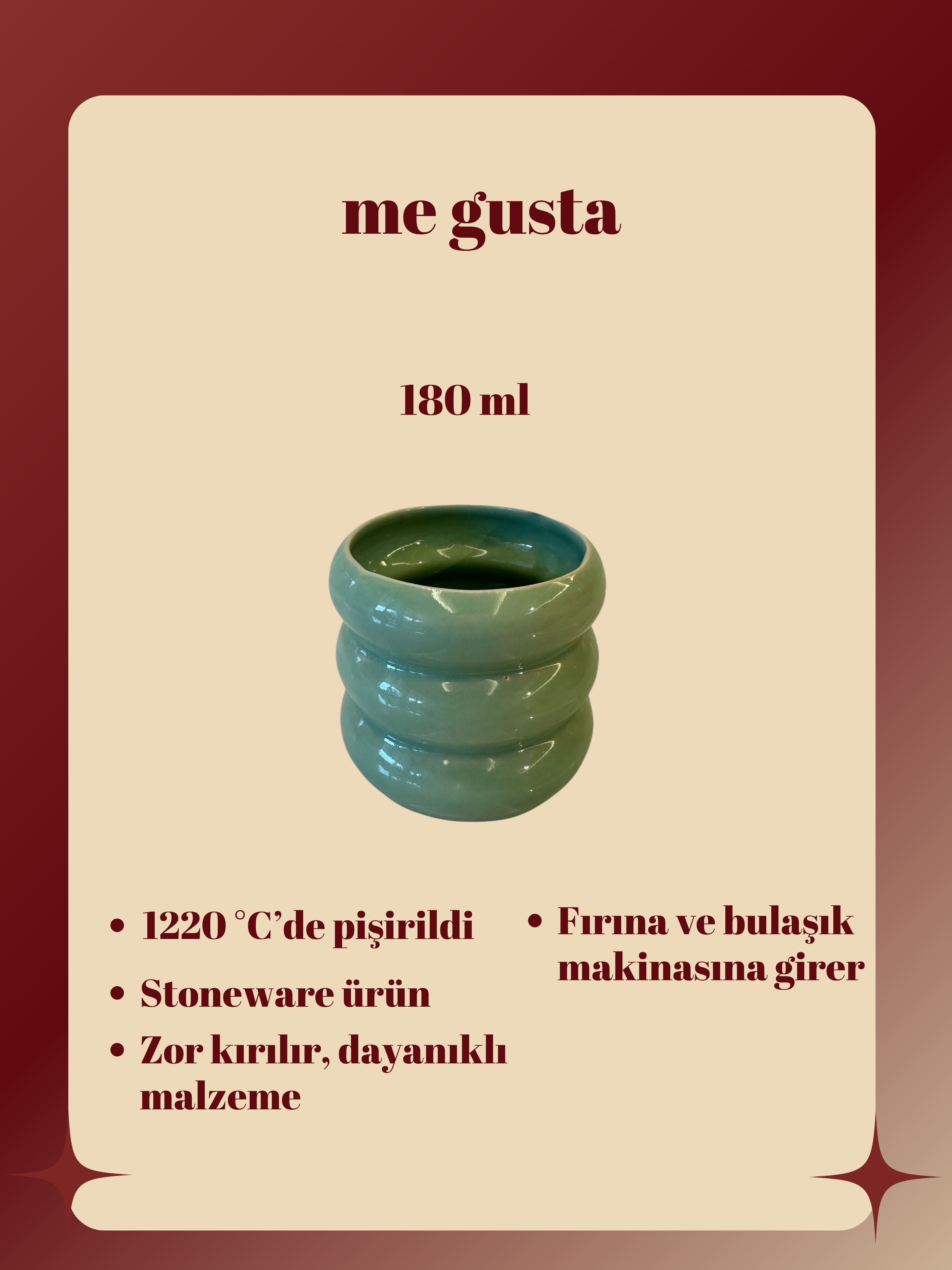 Yeşil Kulpsuz Kupa
