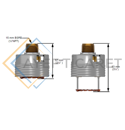 Viking Gizli Tip 68 Derece Hızlı Tepkimeli Sprink 1/2″ (Kapaklı)