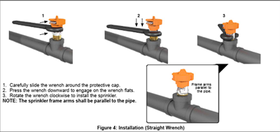Viking VK1001 Upright Sprinkler – Pirinç – 68 °C (155 °F)