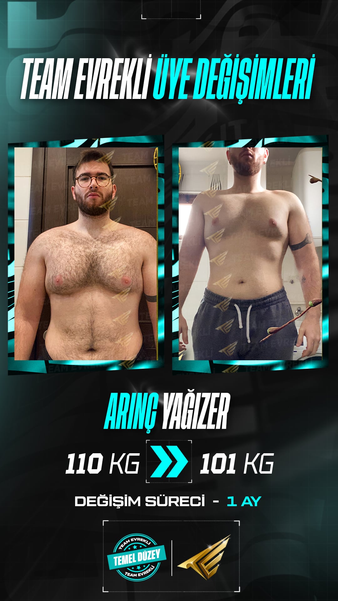 fitness before after öğrenci sonucu