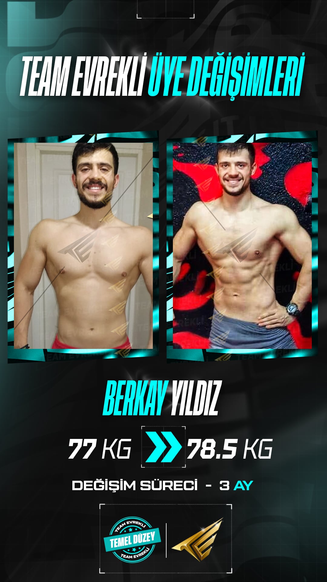 spor sonrası vücut değişimi transformation