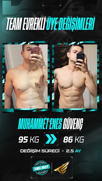 vücut değişim fitness before after