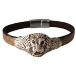 ConceptLuxe® Aslan Yürek Erkek Bileklik Kahverengi