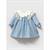 TULUM / ROMPER / ELBİSEMİOLİNAPUFELLİADantel Yakalı Mavi Bebek Elbisesi