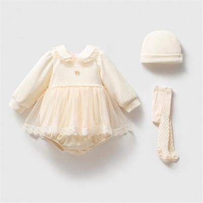 ELBİSE / ROMPERPepicutePepiCuteFLORİNE ELBİSE ÇORAP BERE SET