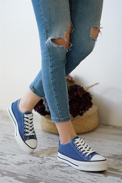 Convers Bağcıklı Günlük Unisex Yüksek Tabanlı Spor Ayakkabı