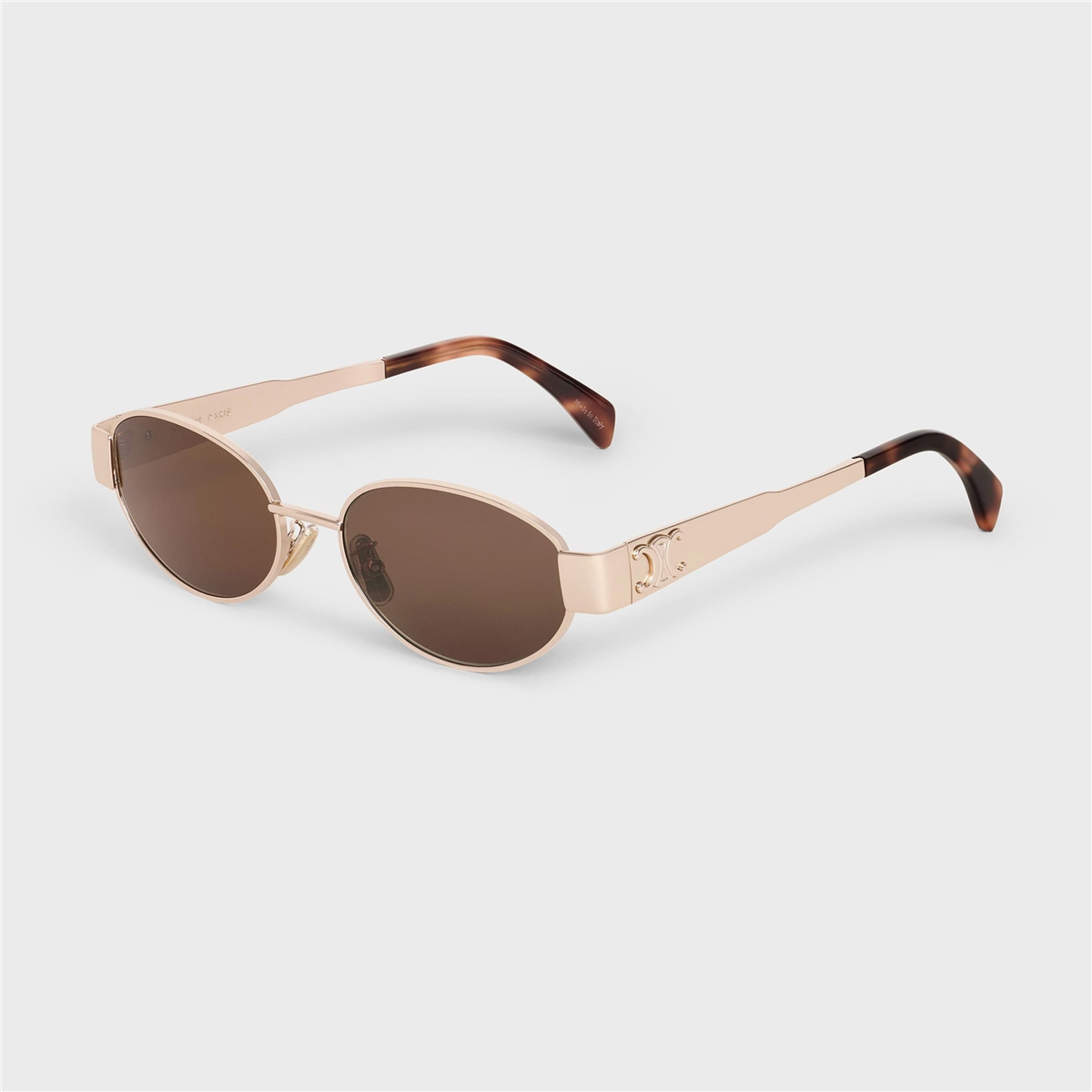 Celine Triomphe Metal CL 40235U 28E Rose gold Oval Kadın Güneş