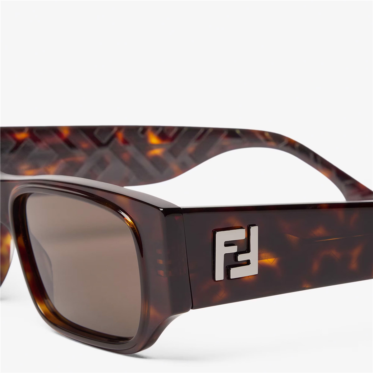 FENDI FF Squared Dikdörtgen Havana Erkek Güneş Gözlüğü