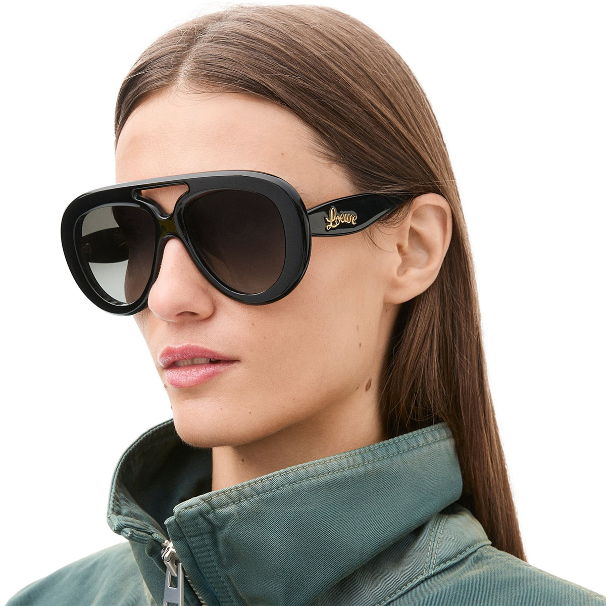 Loewe Curvy Pilot Siyah Kadın Güneş Gözlüğü | Brandeyes