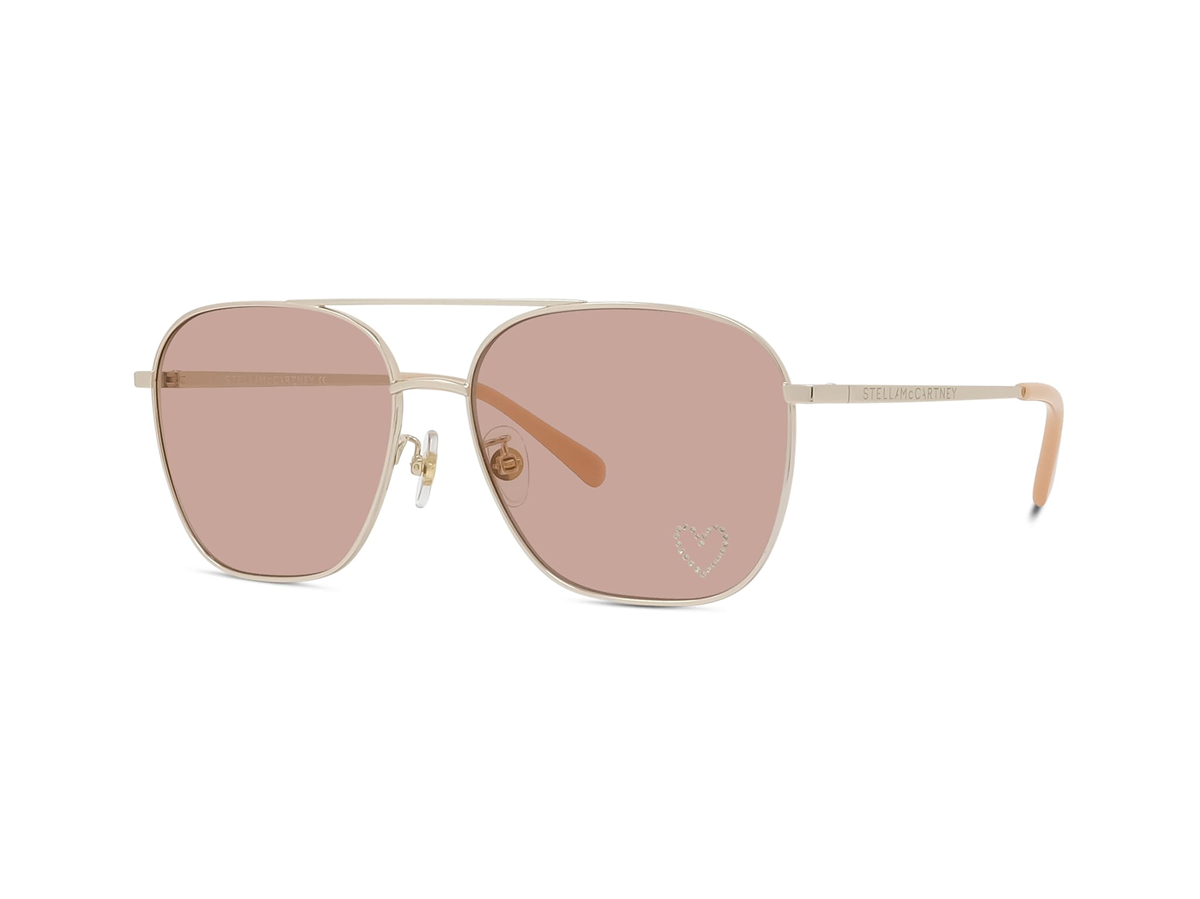 Stella McCartney Loveheart Geometrik Rose Gold Kadın Güneş Gözlüğü