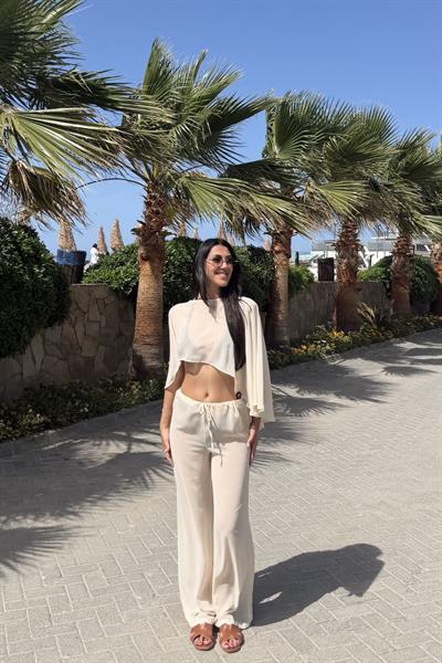 ŞİFON PELERİN BLUZ PANTOLON TAKIM