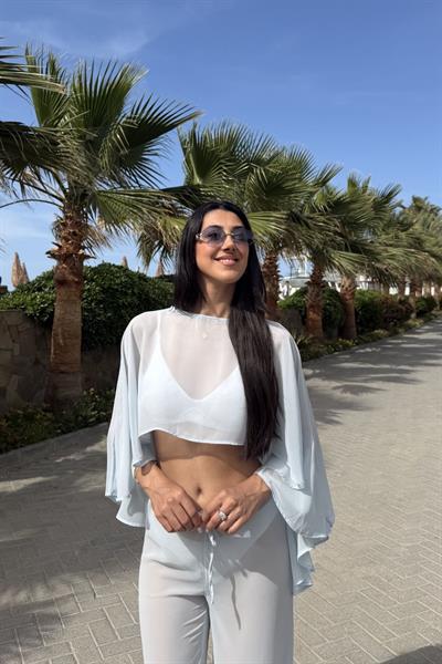 ŞİFON PELERİN BLUZ PANTOLON TAKIM