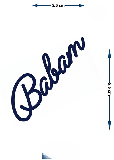  Babam Yazılı 1 Ay Kalıcı Dövme – Minimalist Aile Temalı Dövme