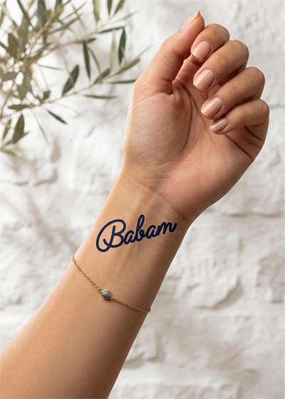  Babam Yazılı 1 Ay Kalıcı Dövme – Minimalist Aile Temalı Dövme