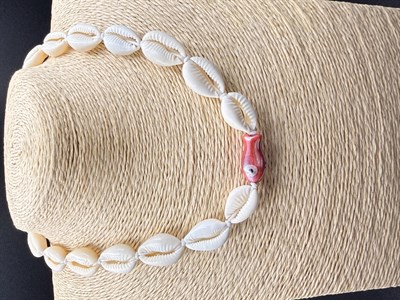 Doğal Deniz Kabuğu Kolye Balık Figürlü Nazar Boncuklu Choker Bohem Kolye