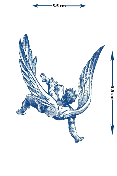 Düşmüş Melek (Fallen Angel) Yarı Kalıcı Dövme / 1 Ay Kalıcı - Mitolojik ve Sanatsal Geçici Dövme