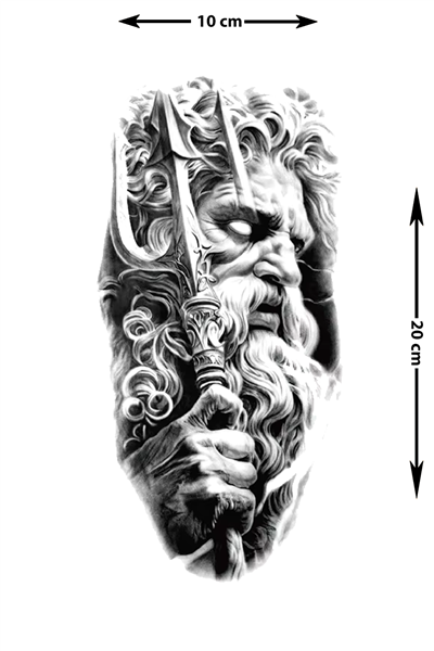 3D Poseidon – Denizlerin Efendisi Geçici Dövme