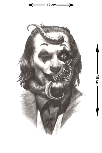 Geçici Dövme | Joker Tasarımı – Kaosun, Mizahın ve Çılgınlığın Simgesi